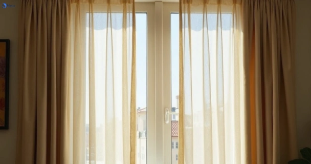Dusty and dull curtains in chuwar before steam cleaning